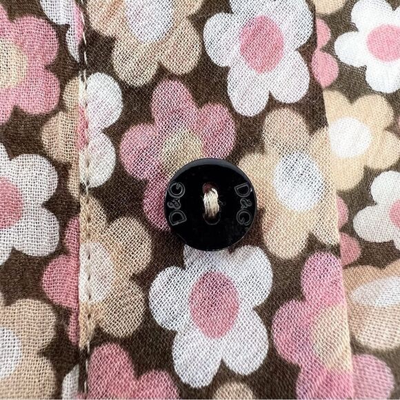 RARE Dolce&Gabbana Long Sleeved Vintage floral blouse 36/50 Italy - Picture 6 of 11